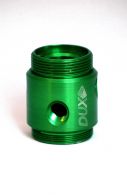 3 Axis lathed, anodized and screen printed aluminum part used in the Laser Optics Industry.