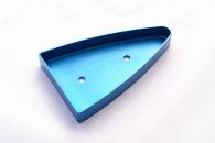 Blue Anodized 4-Axis Milled Aluminum Crank Case for Marine Industry.