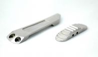 Milled titanium and stainless steel prototypes, used in Sport Knifes.